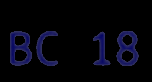 Extracting blue text from the plate.